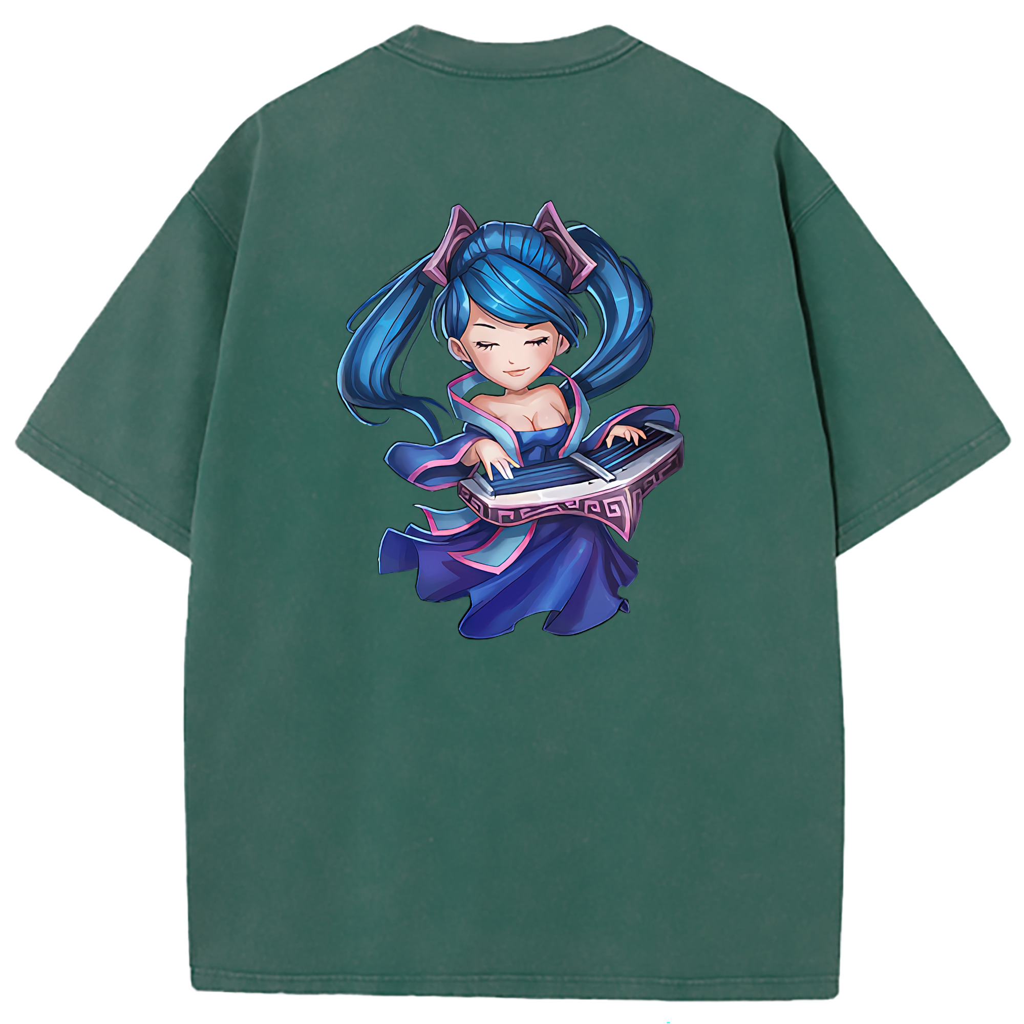 （画像用） リーグ・オブ・レジェンド League of Legends LOL 綿100% ヴィンテージ風 半袖Tシャツ（背面プリント）